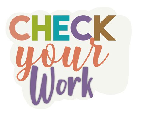 Check Your Work